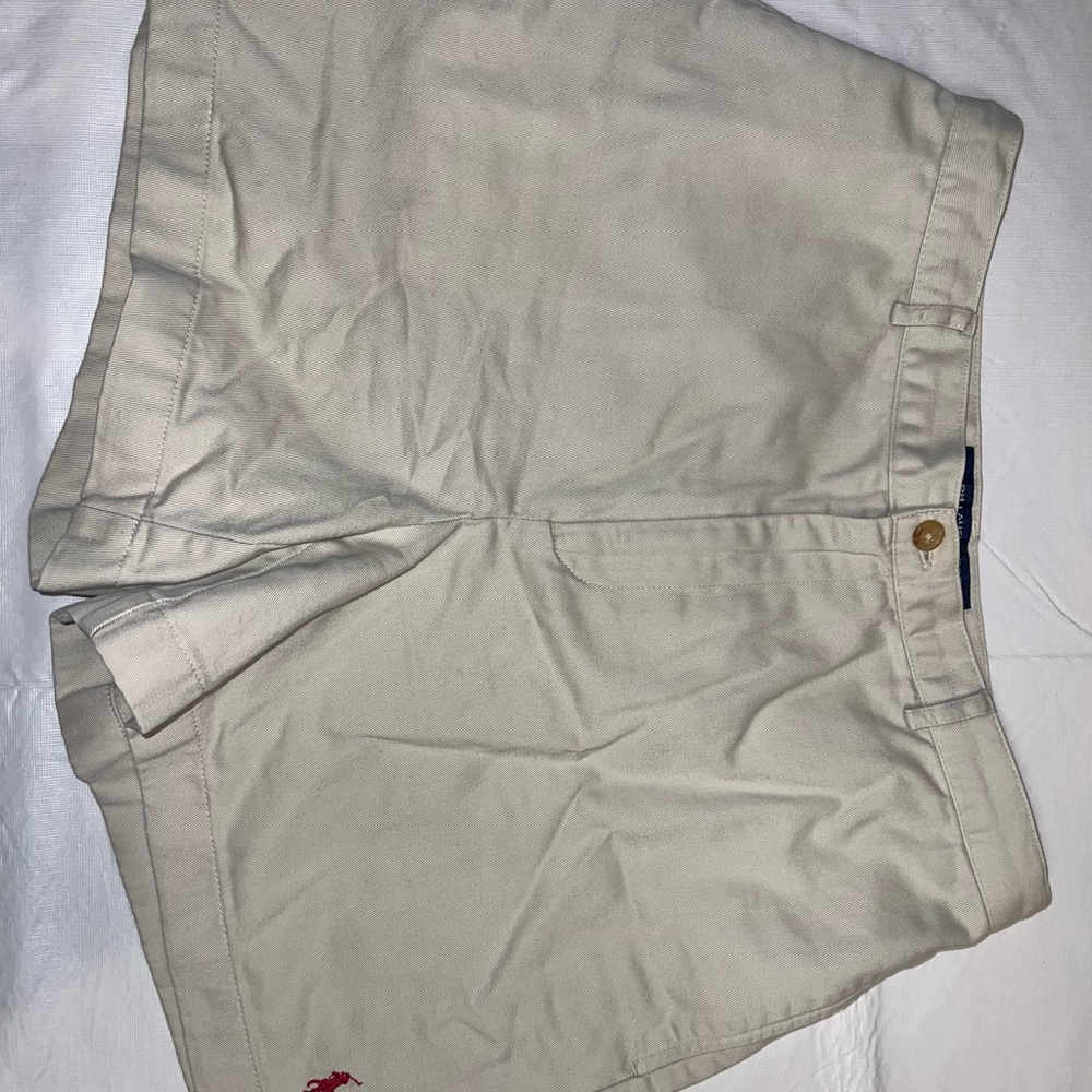 Vintage Y2K Ralph Lauren Sport Chino Sport Shorts EUC Ultra High Waist Khaki - Picture 7 of 8